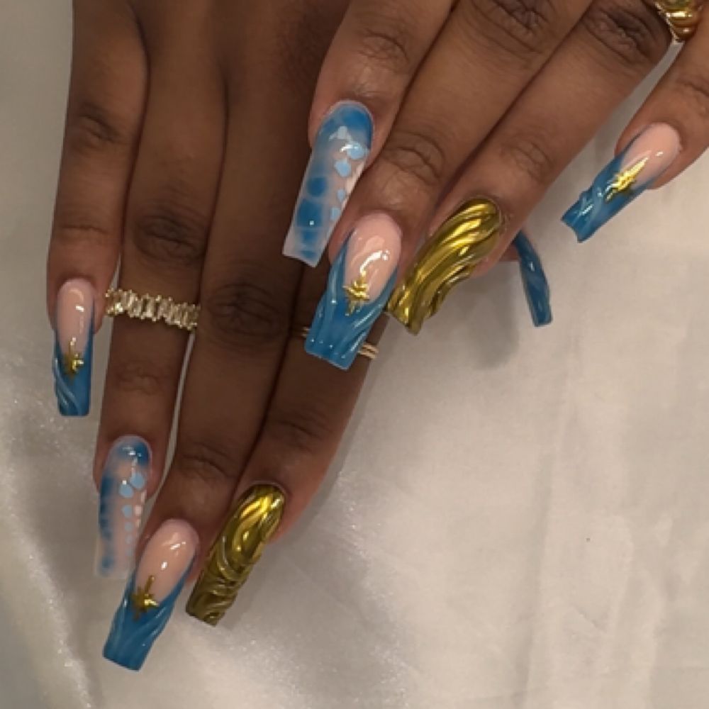 Long nail art set